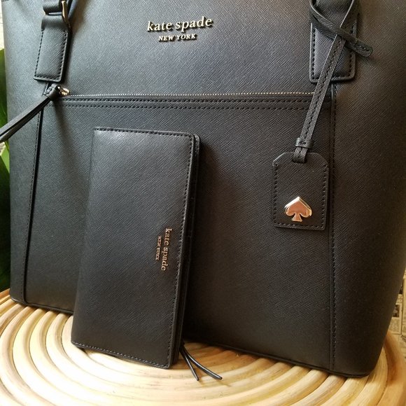 Kate Spade Cameron Pocket Tote Bifold Wallet black - Picture 4 of 16